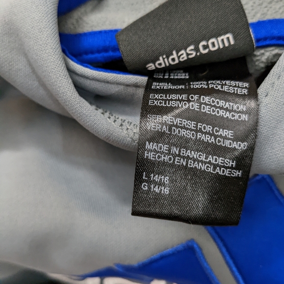 Youth ADIDAS great and blue pullover hoodie. Large - Picture 6 of 10